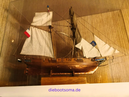 Modell eines alten Segelschiffs