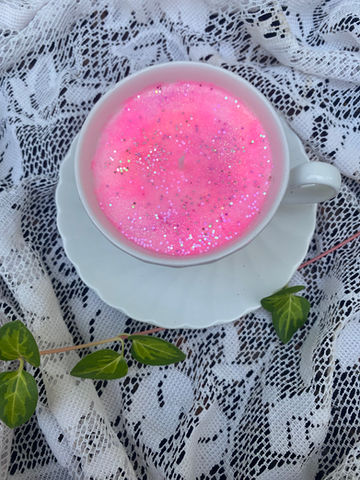 shimmering rose candle