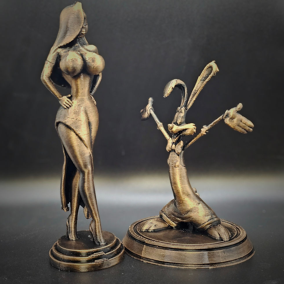 Thumbnail: Jessica Rabbit 3d Printed Statue - 7 Inch - Hand Painted