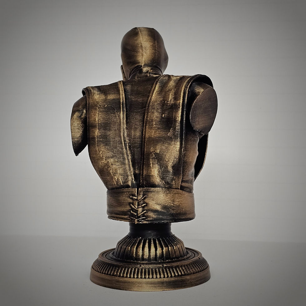 Thumbnail: Reptile 3d Printed Statue Bust - Hand Painted - 6 Inches Tall