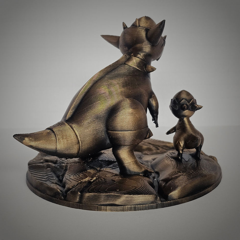 Thumbnail: Cranidos and Rampardos 3D Printed Diorama Statue

