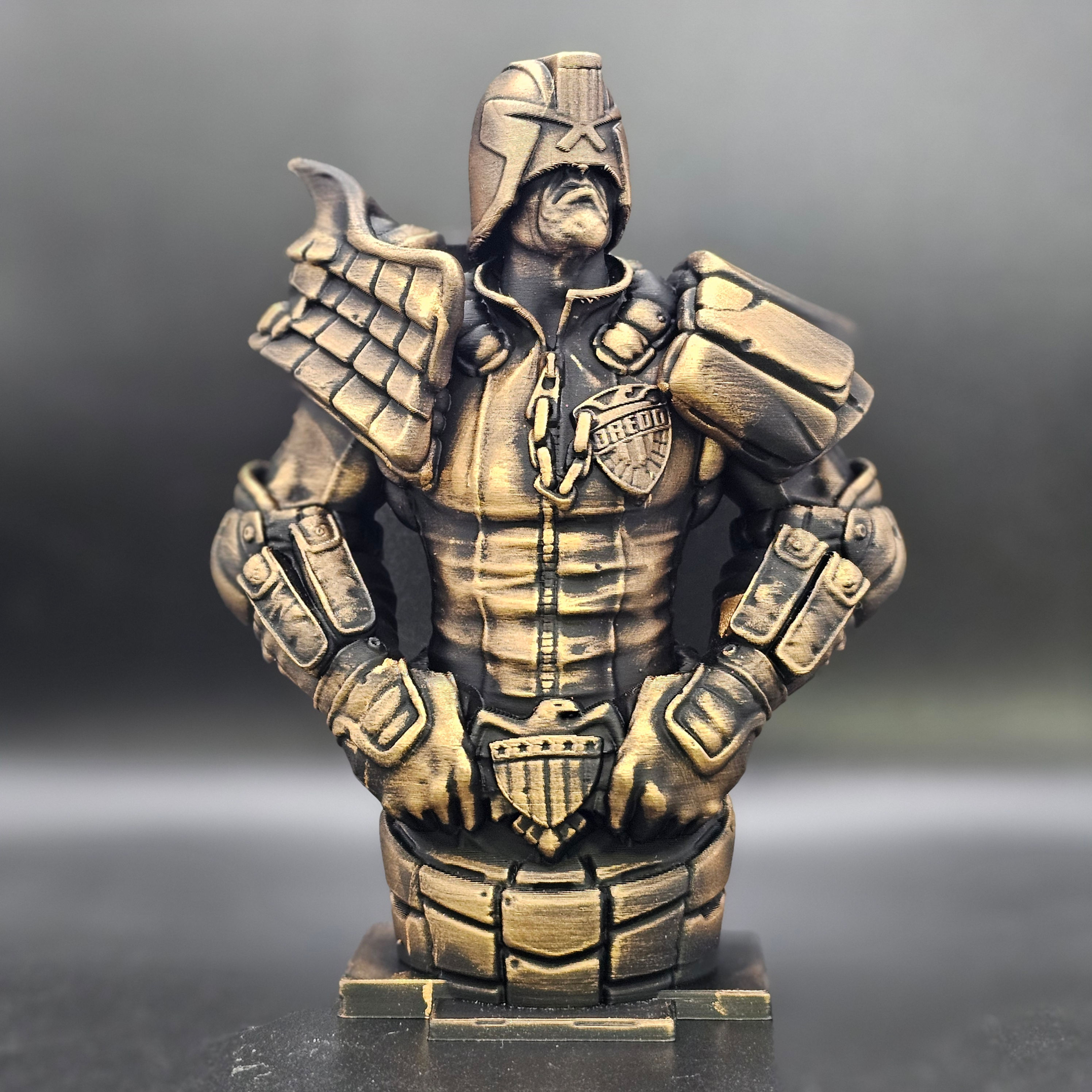 Judge Dredd 3d Print - 7 Inches - Hand Painted