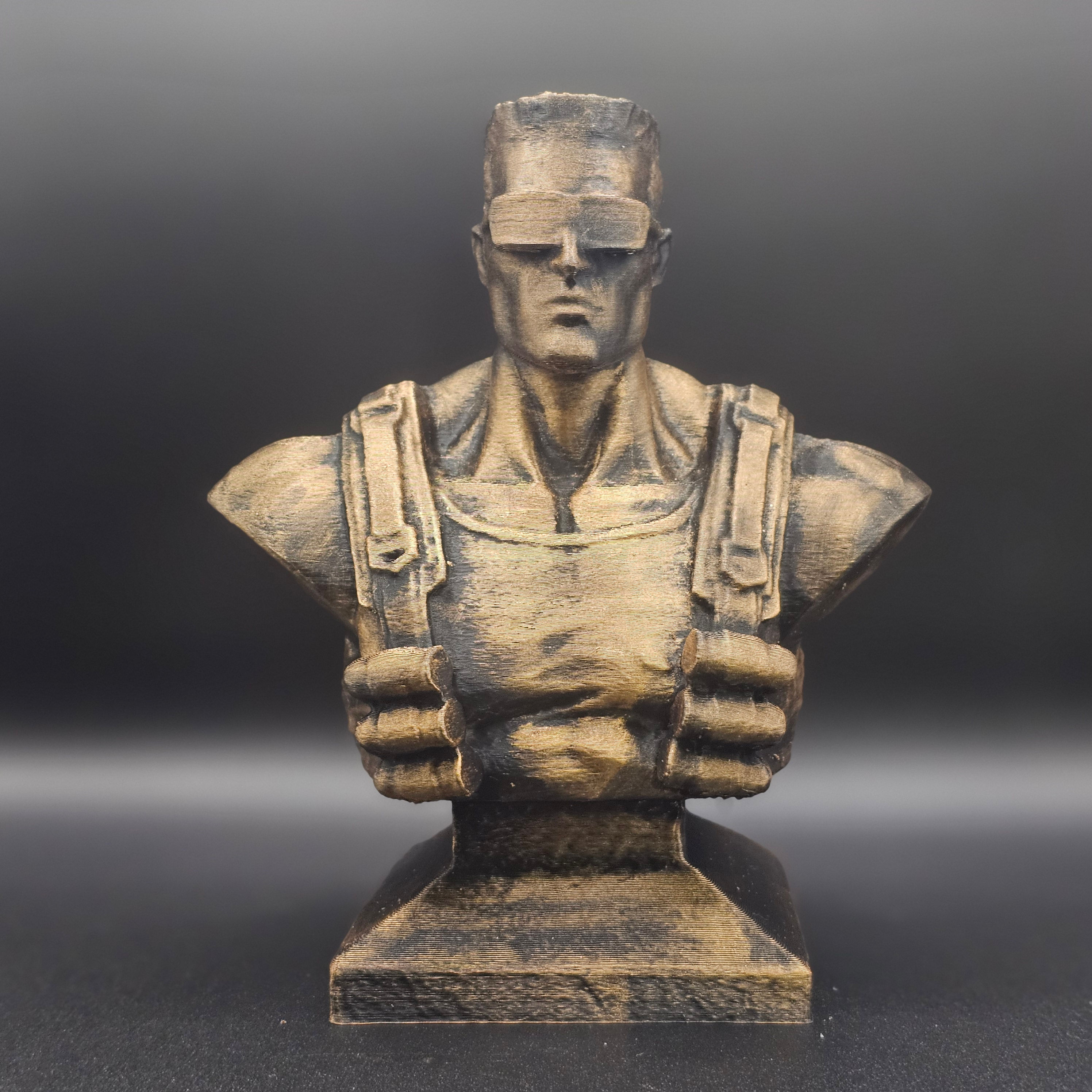 Duke Nukem 3d Printed Statue Bust - Hand Painted - 5.5 Inch