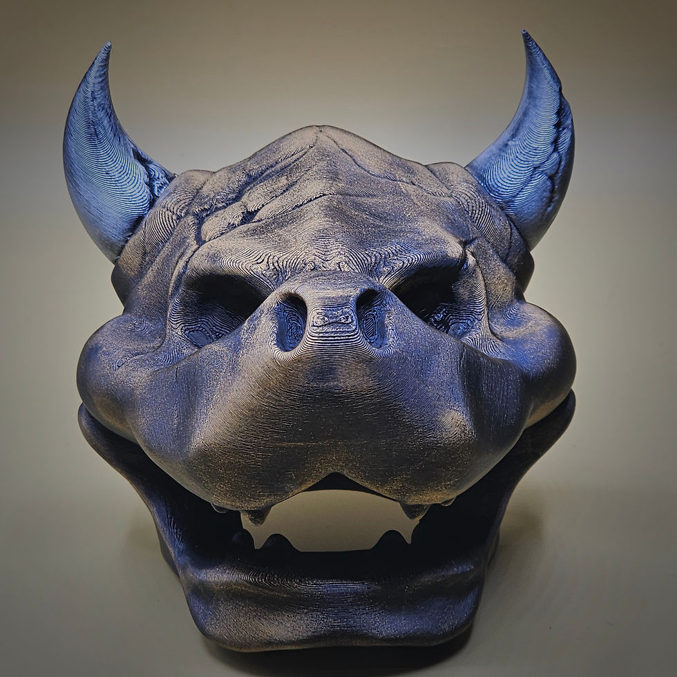 Thumbnail: Bowser Skull 3d Printed Statue Figurine