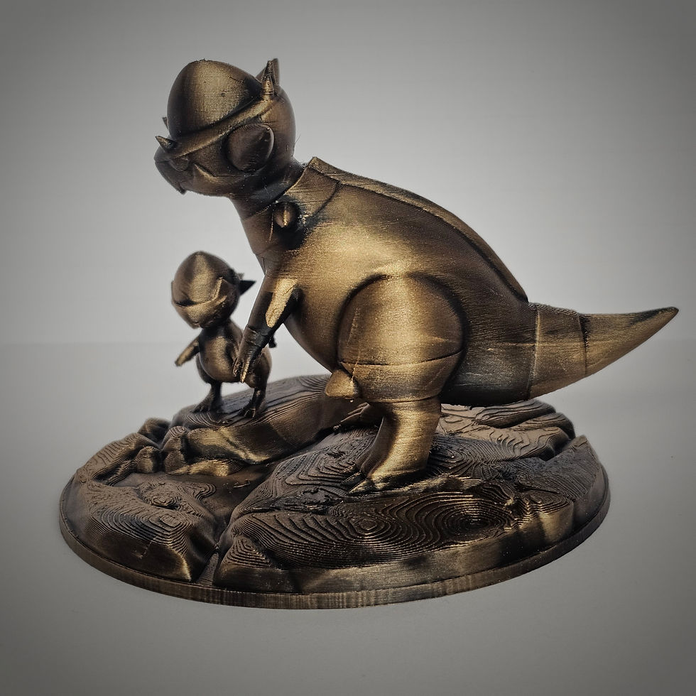 Thumbnail: Cranidos and Rampardos 3D Printed Diorama Statue

