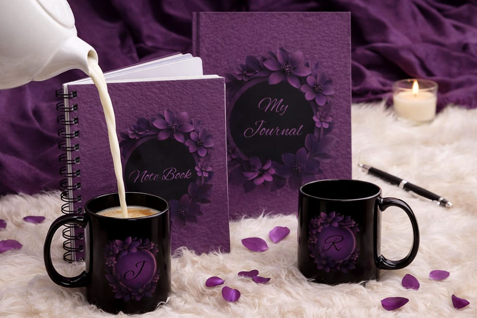 Purple Flowers Set