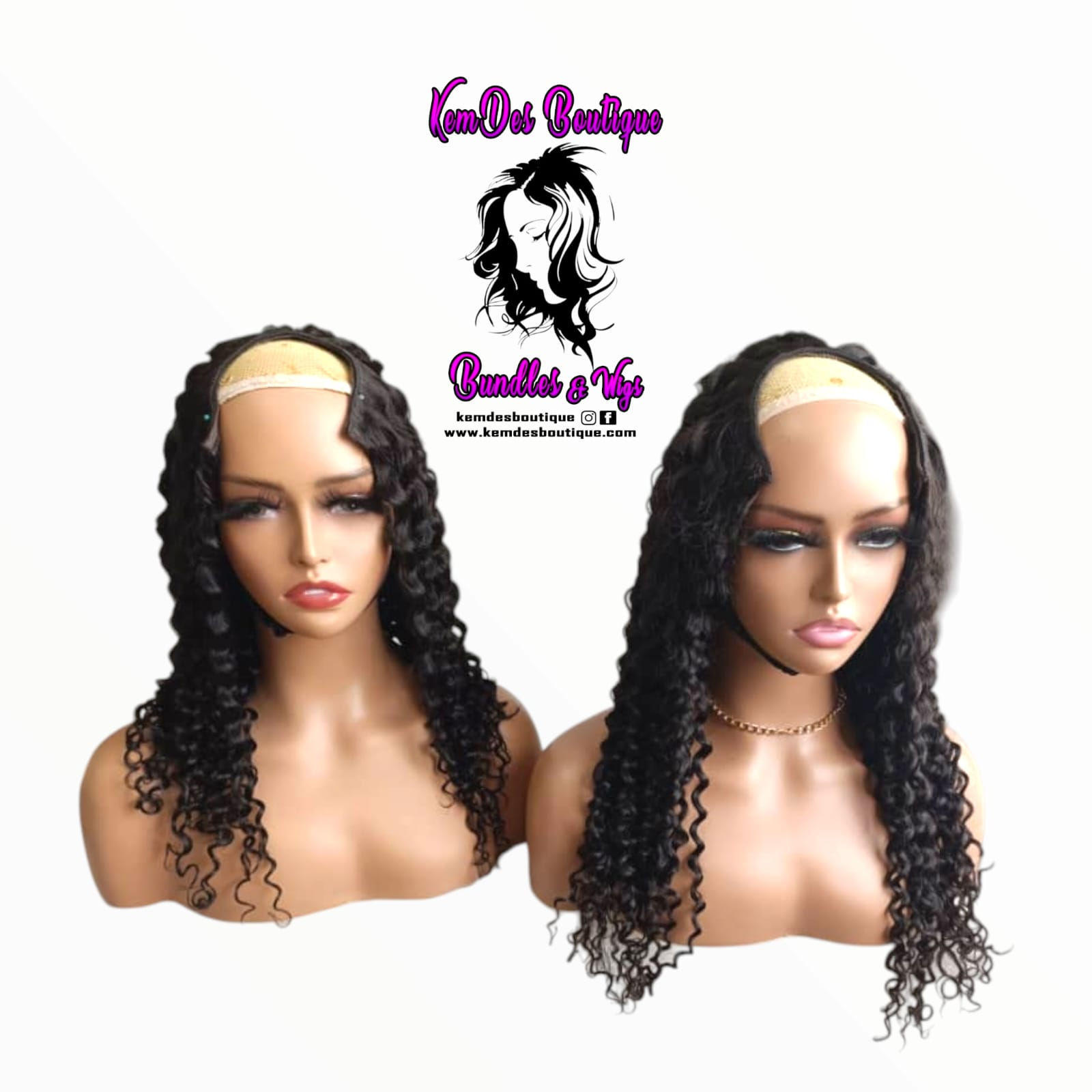 U-Part Deep Curly Wig 
