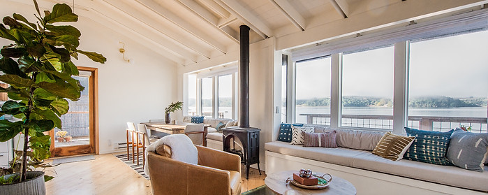 Living room at Tomales Bay Cottage