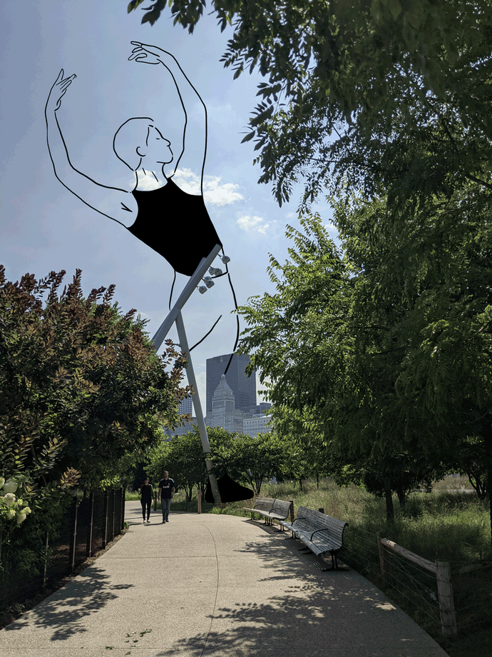 Ballet dancer in Maggie Daley park  