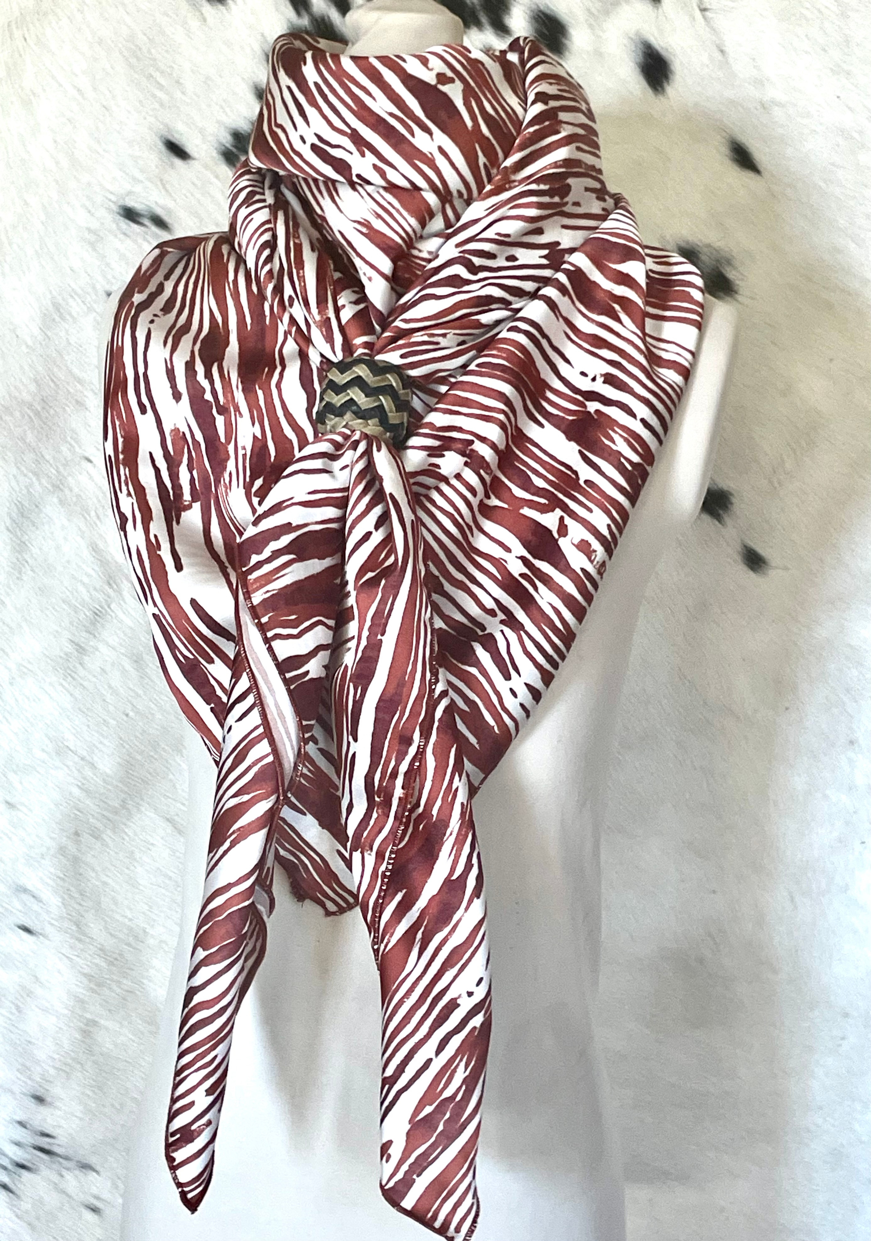 Brown Striped Wild Rag