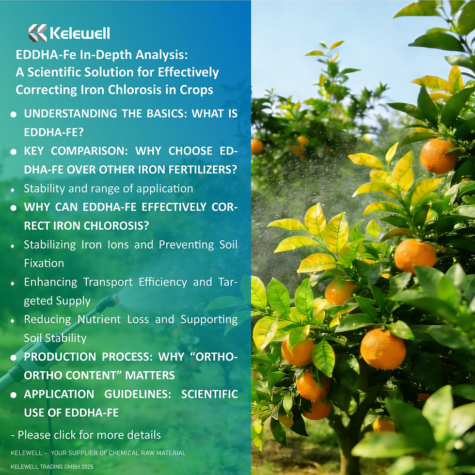 EDDHA-Fe – Eine vertiefende Analyse: Eine wissenschaftliche Lösung zur wirksamen Korrektur von Eisenchlorosen bei Kulturpflanzen