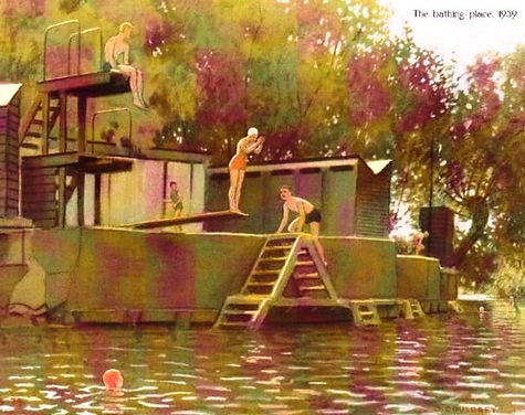 Swimming History The bathing place Abingdon 1939