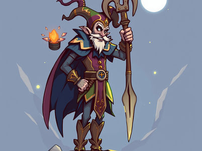 AI's illustration of 'Quest Jester'