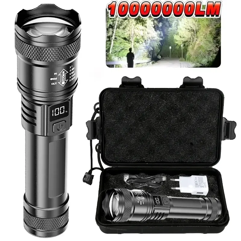 2000LM Ultra Bright P50 LED Flashlight Tactical EDC Emergency Spotlight Telescop