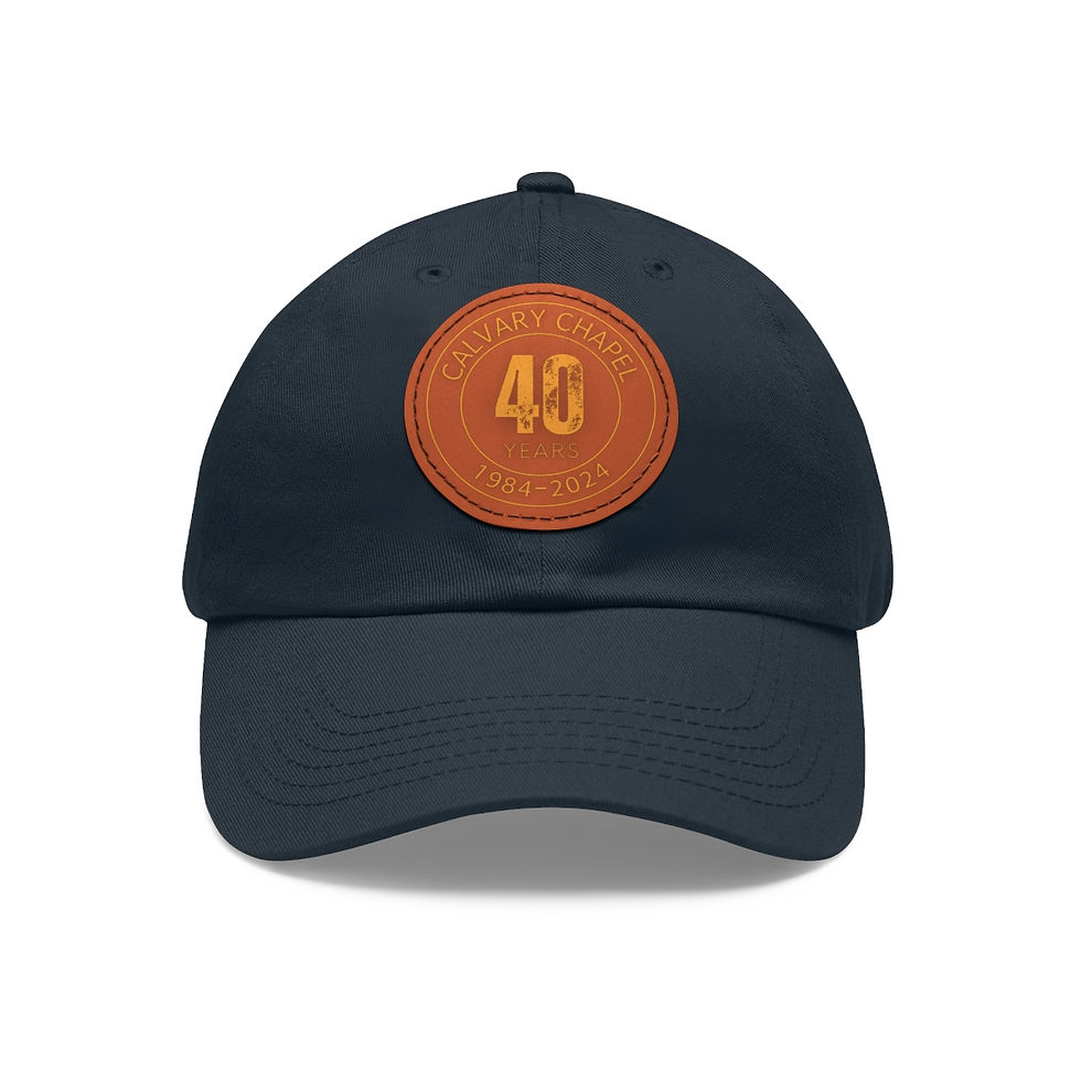 40th Anniversary Dad Hat with Leather Patch
