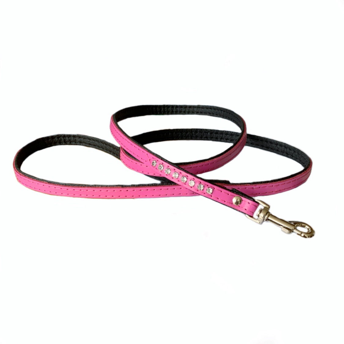 Leder Leine "Lolly" rosa