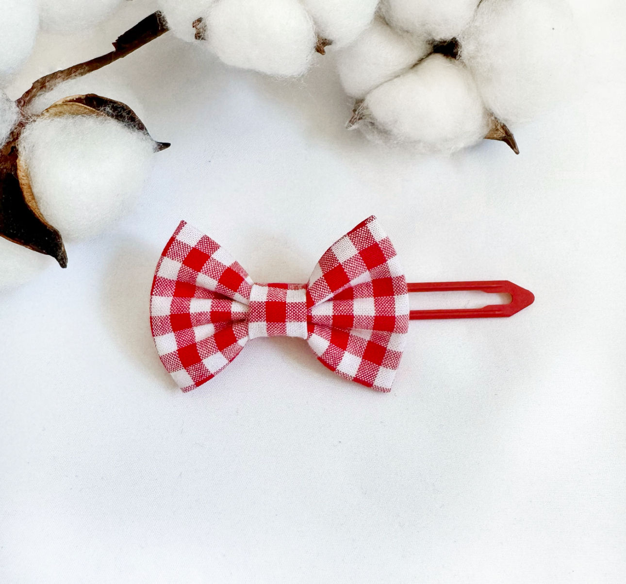 Trachten Haarspange rot/weiß