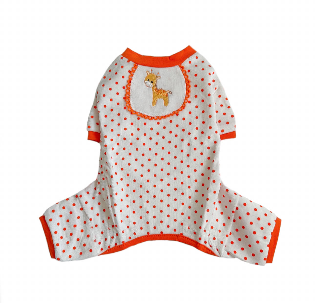Luxus Pyjama "Giraffe" orange
