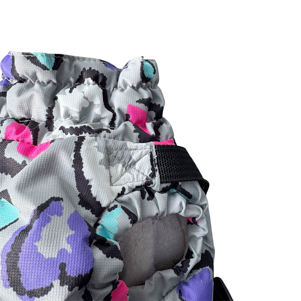 Miniaturbild: Handgemachte Winterjacke „Herzchen" grau/bunt