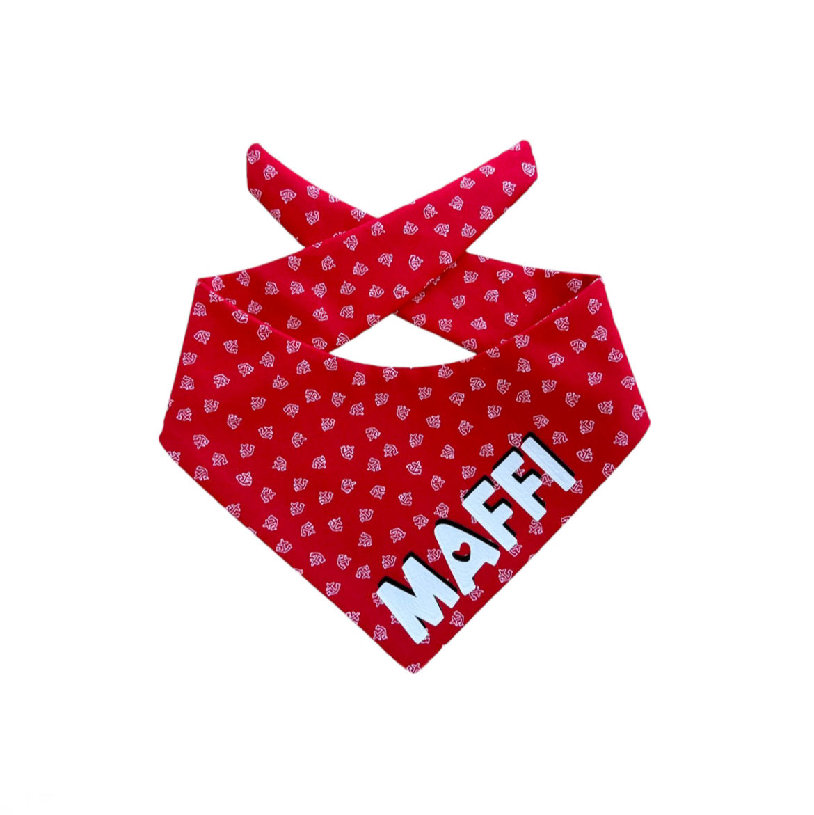 Personalisiertes Hundehalstuch rot "Anker"