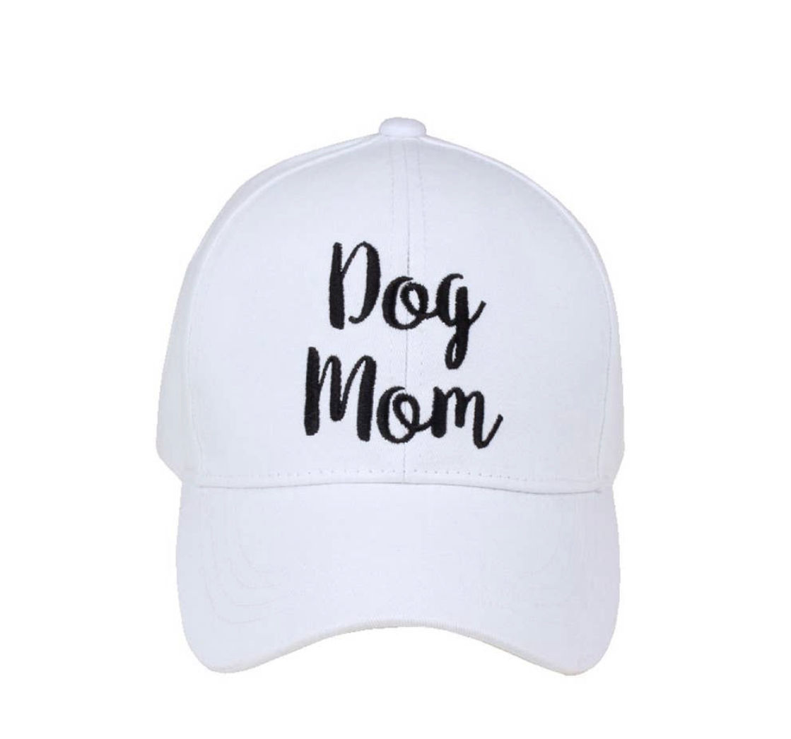 DOG MOM Kappe weiß