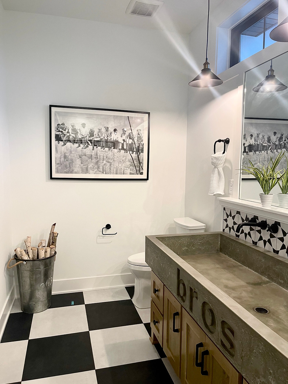 Checkered tile floors