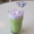 ★ Dalgona Taro Matcha Latte
