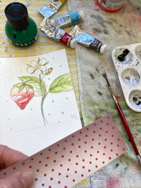 Collage Greeting Card Process