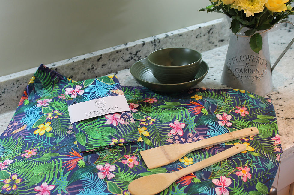 Thumbnail: Navy Tropics Tea Towel