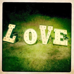 Light up LOVE letters