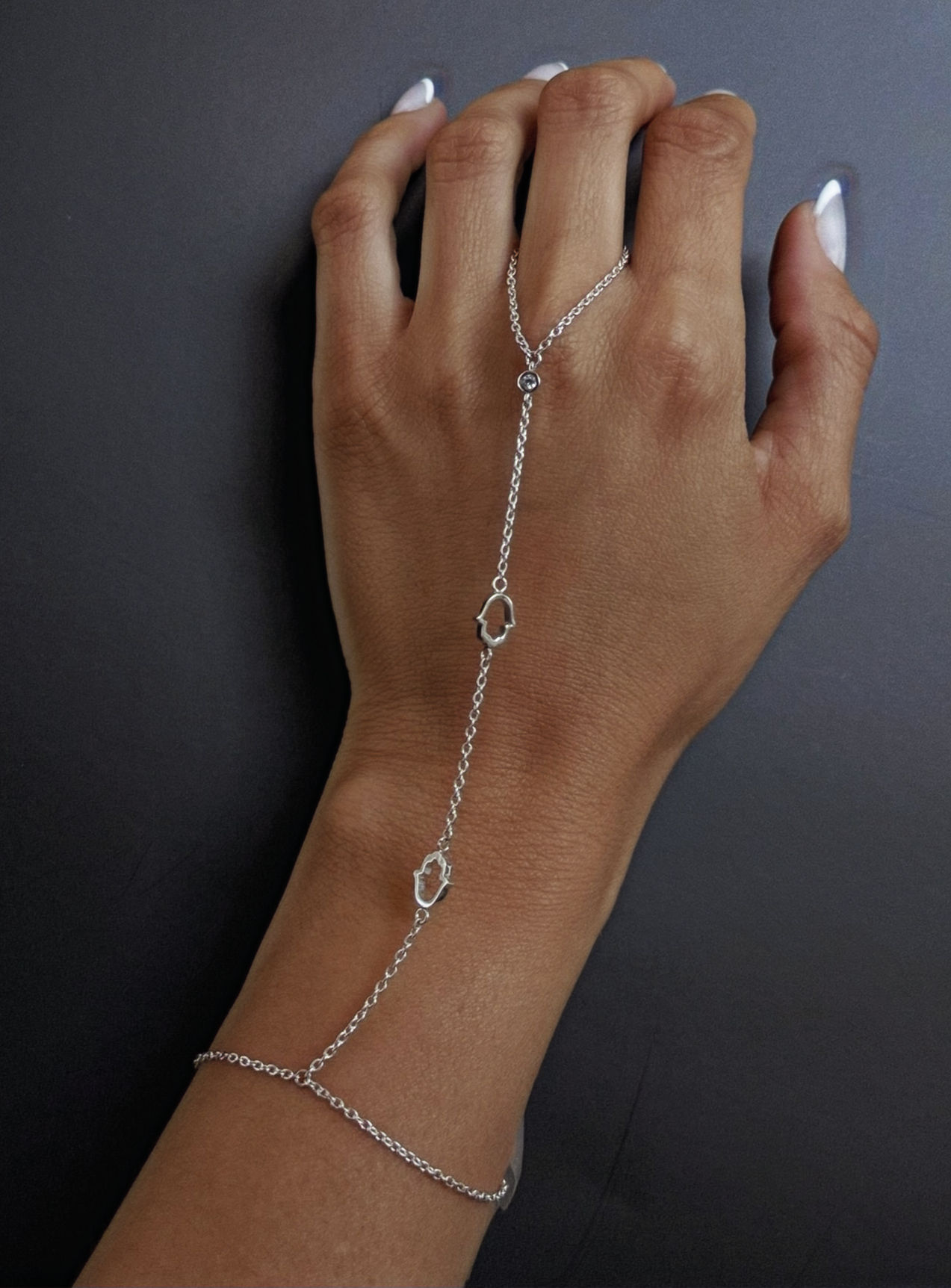 Double Hamsa Hand Chain