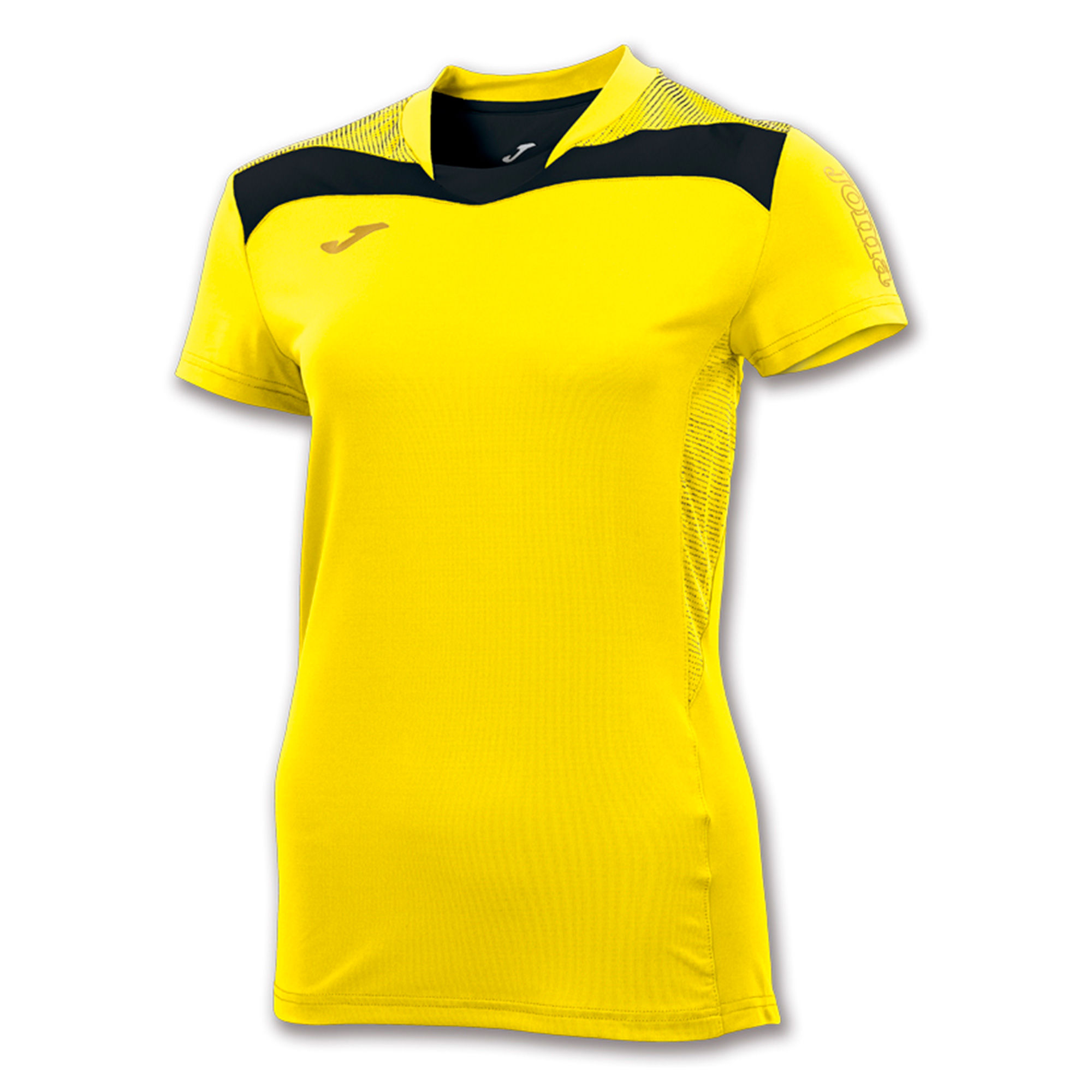 CAMISETA FREE AMARILLO-NEGRO M/C WOMAN