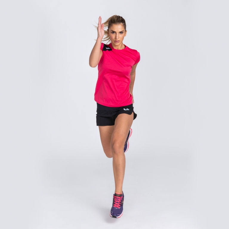 Miniatură: CAMISETA SPIKE II FUCSIA-NEGRO M/C