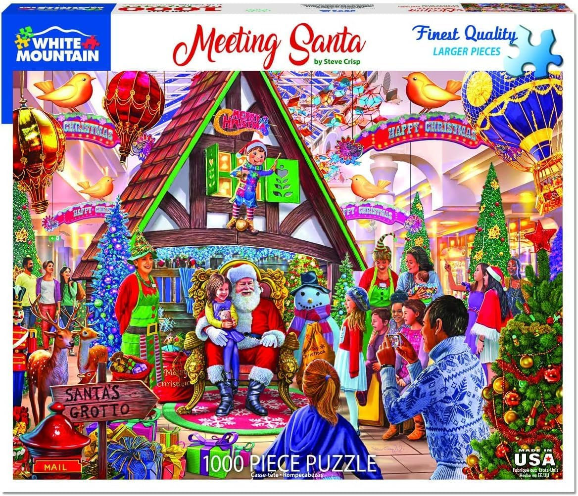 Meeting Santa White Mountain Puzzles 1,000 Pieces
