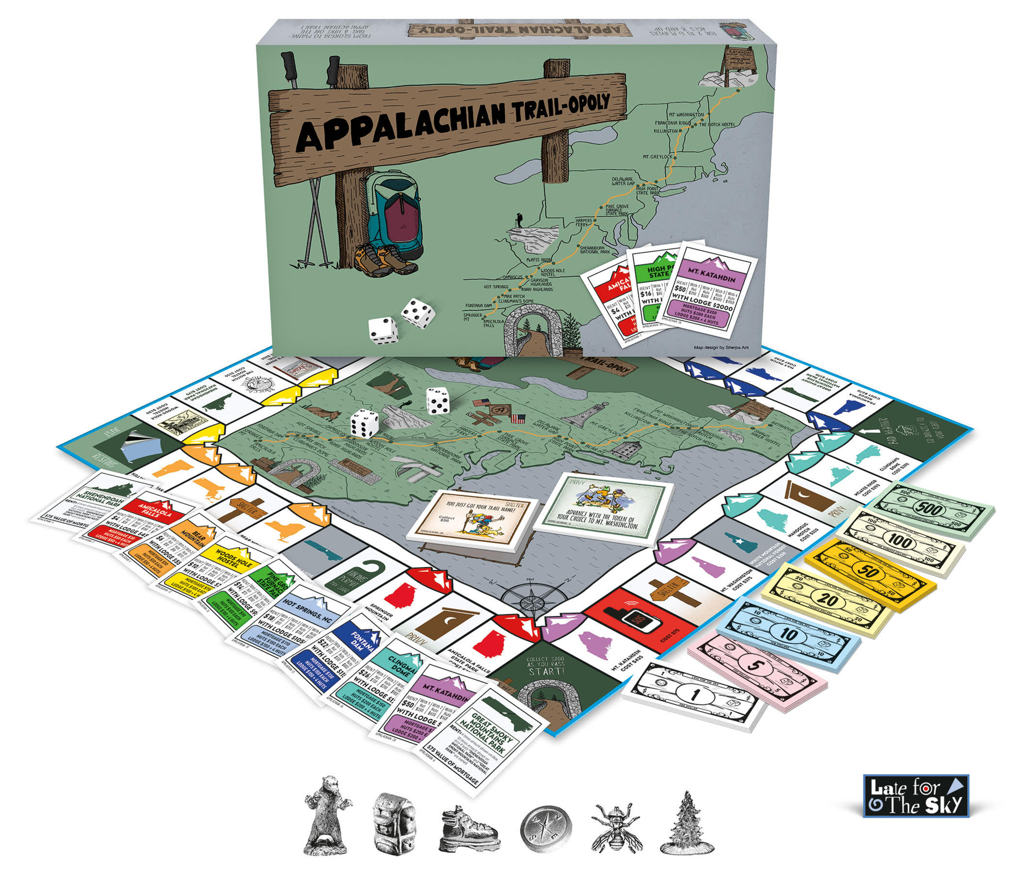 Appalachian Trail-Opoly Board Game