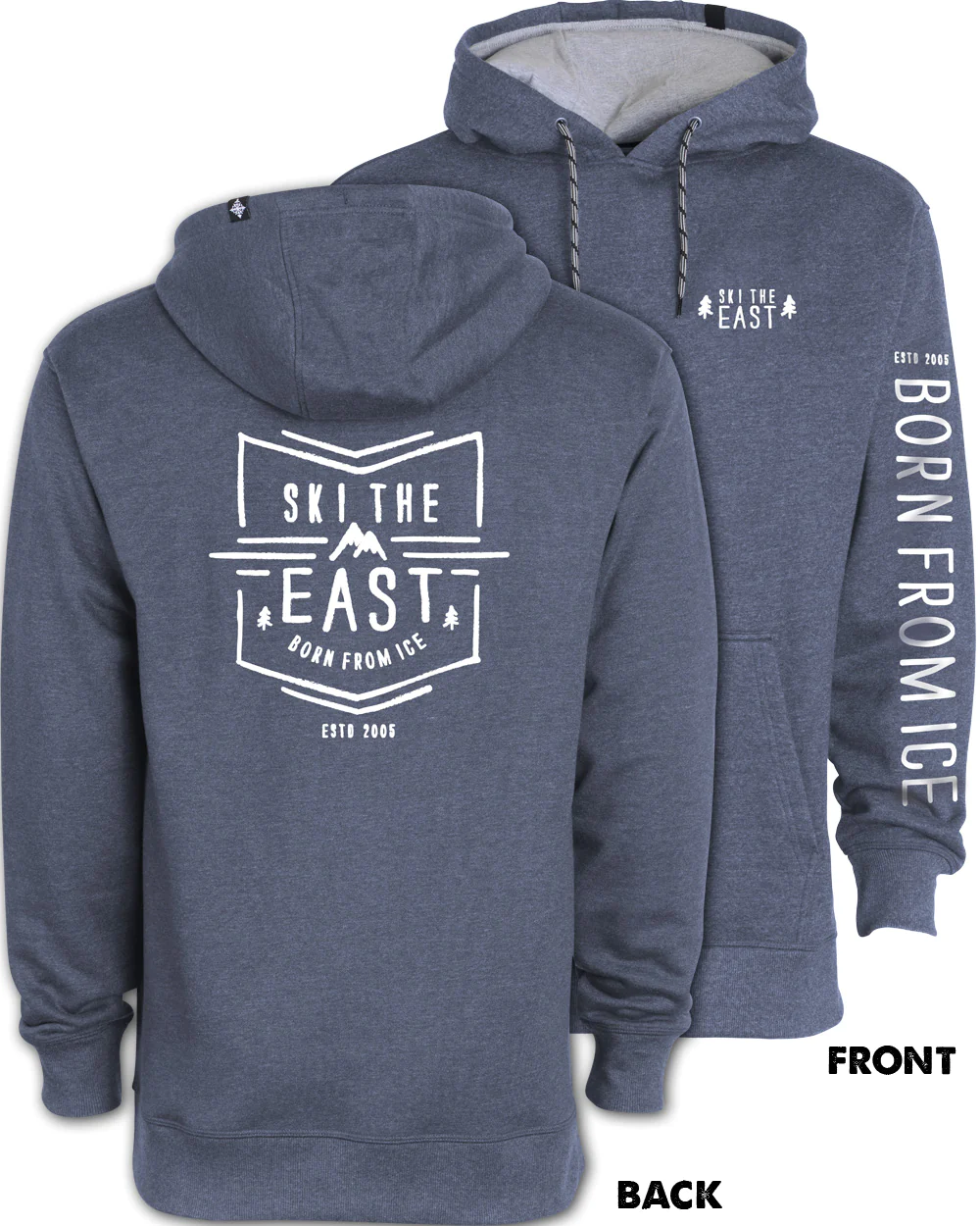 Ski The East Element Hoodie - Storm