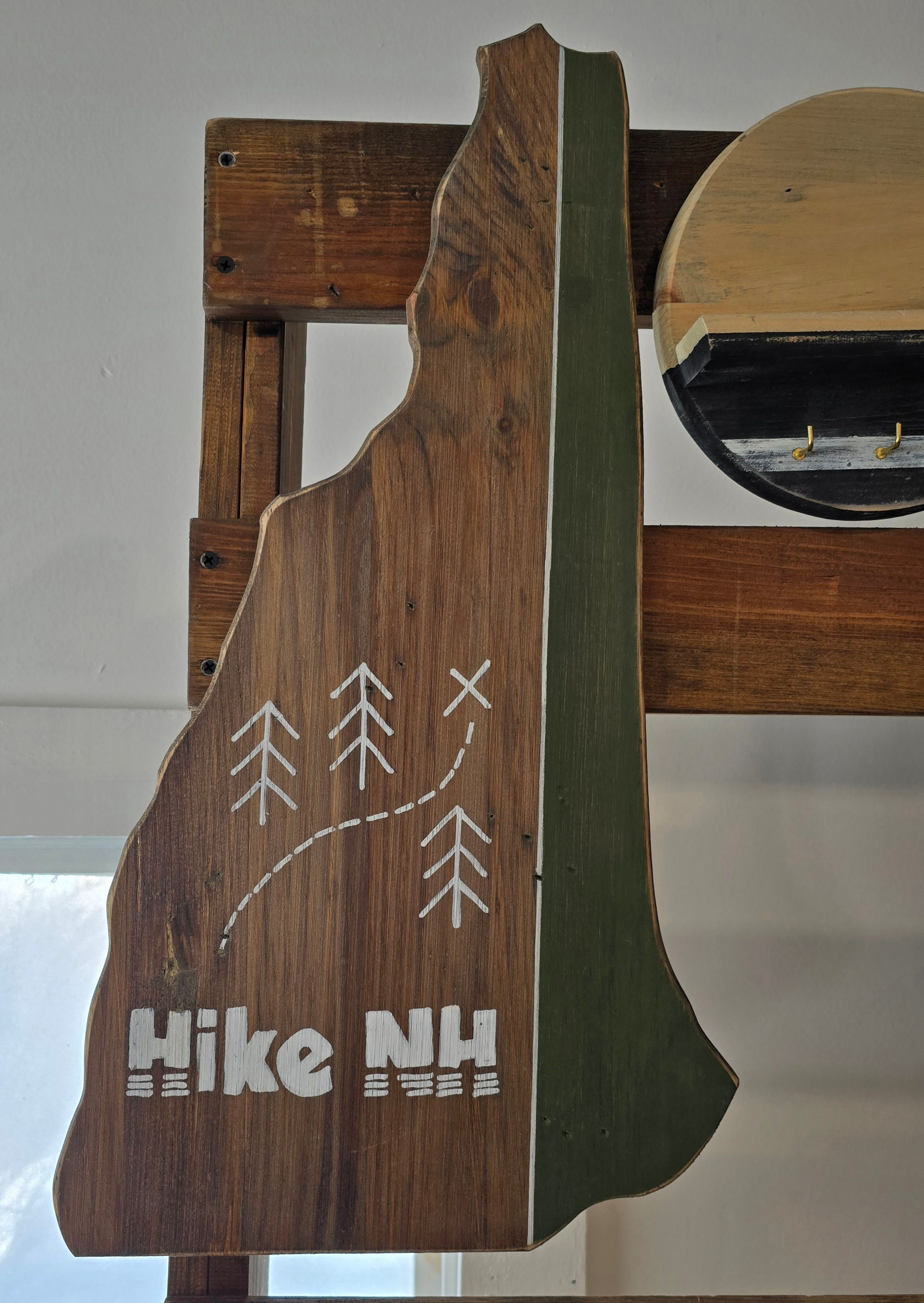 Large New Hampshire Wooden Sign