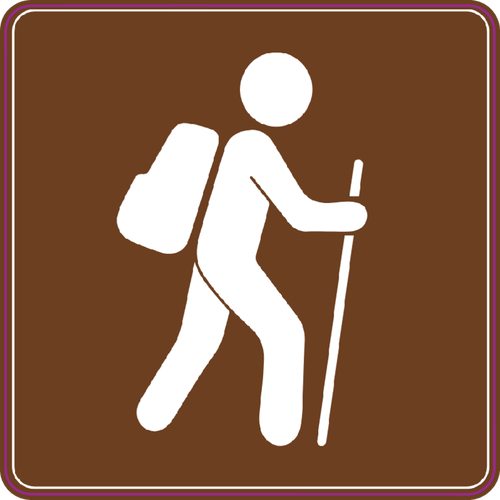 Hiker Sign Sticker | nahamsha