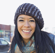 Young Woman with Black Hair