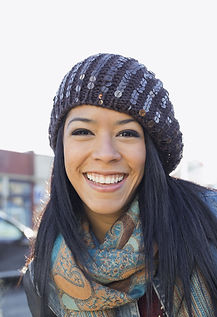 Young Woman with Black Hair
