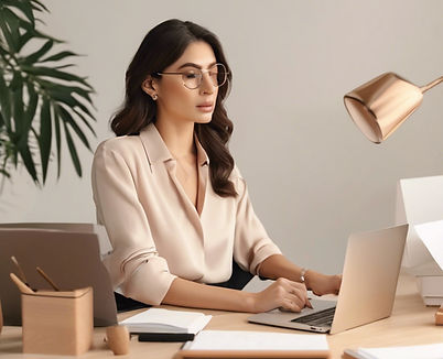 successful woman working