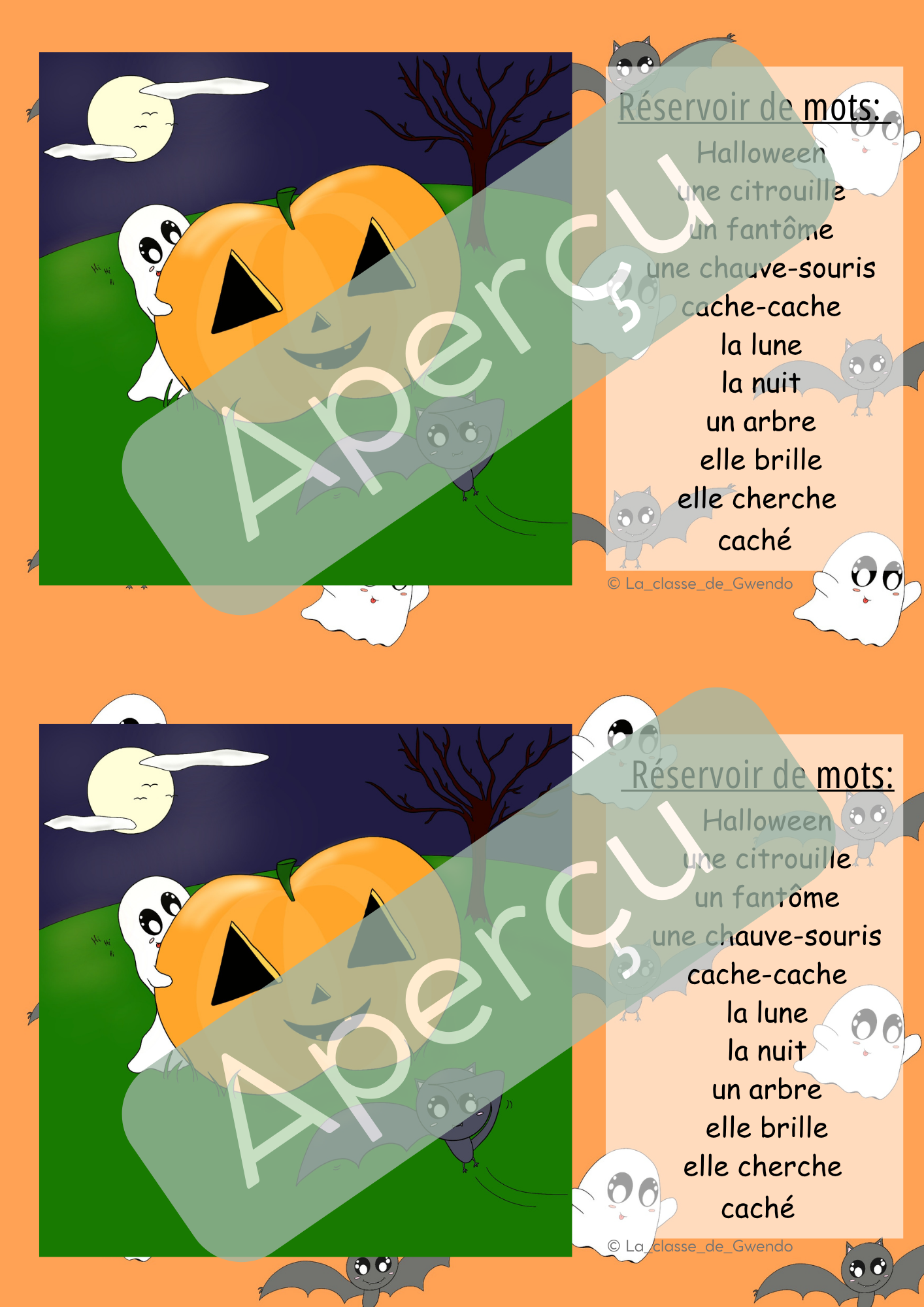 Production écrite d'Halloween