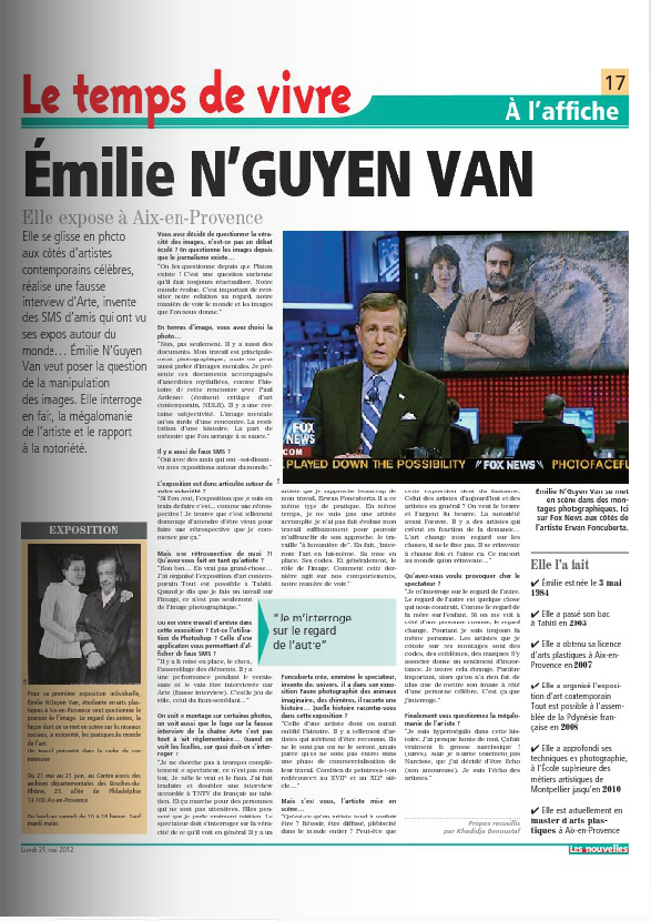 Article "Les Nouvelles Tahiti"