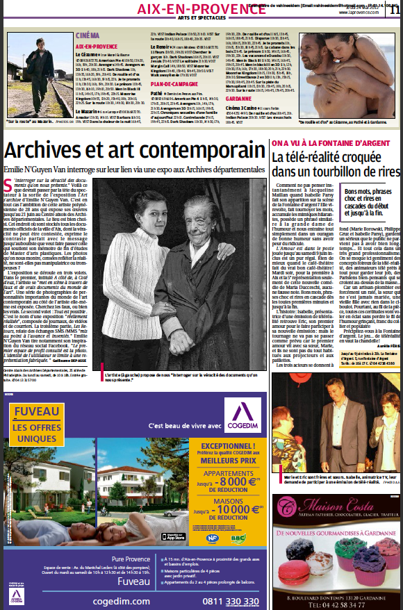 Article "La Provence Aix"