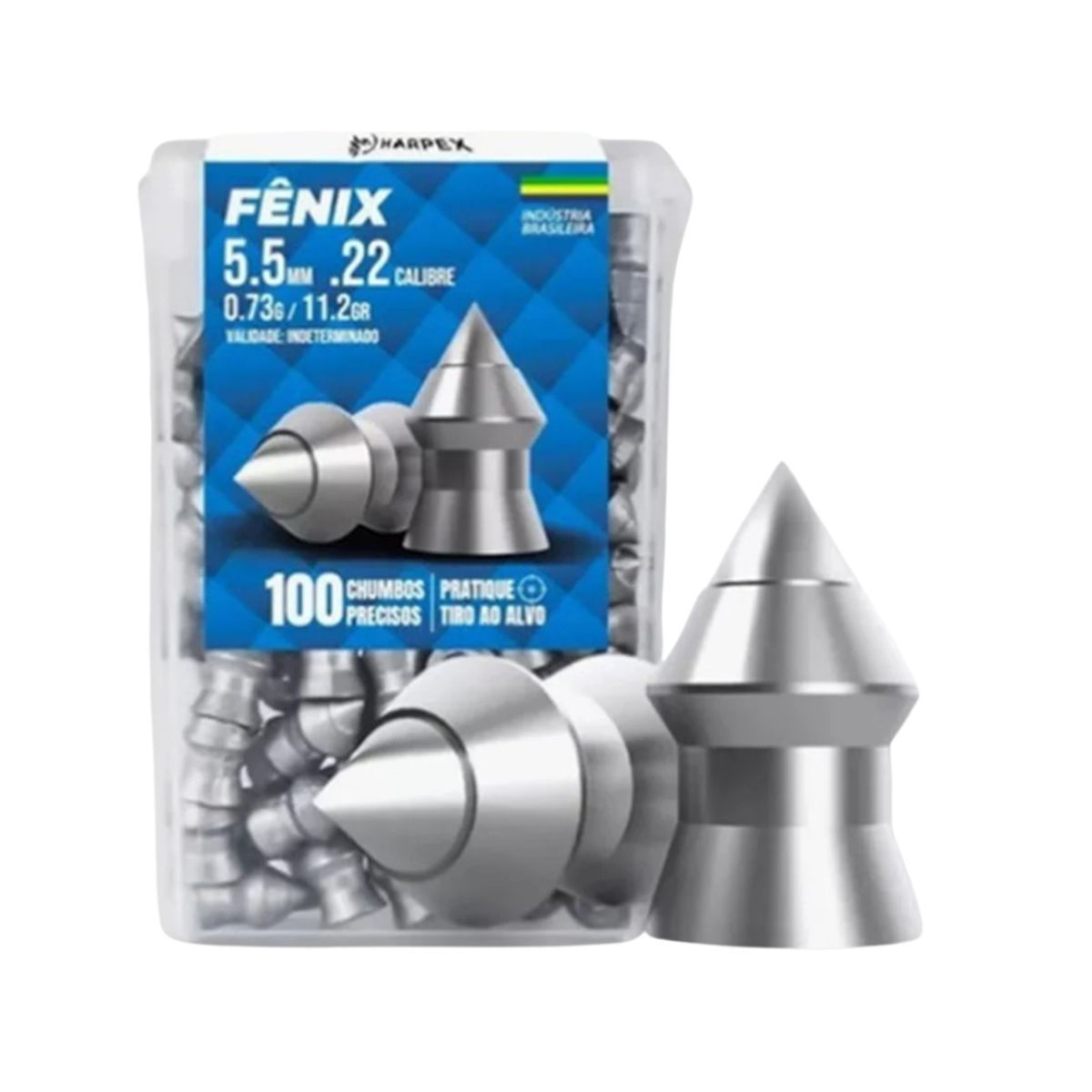 Chumbinho Harpex Fênix 5,5mm .22 C/100un Tic Tac