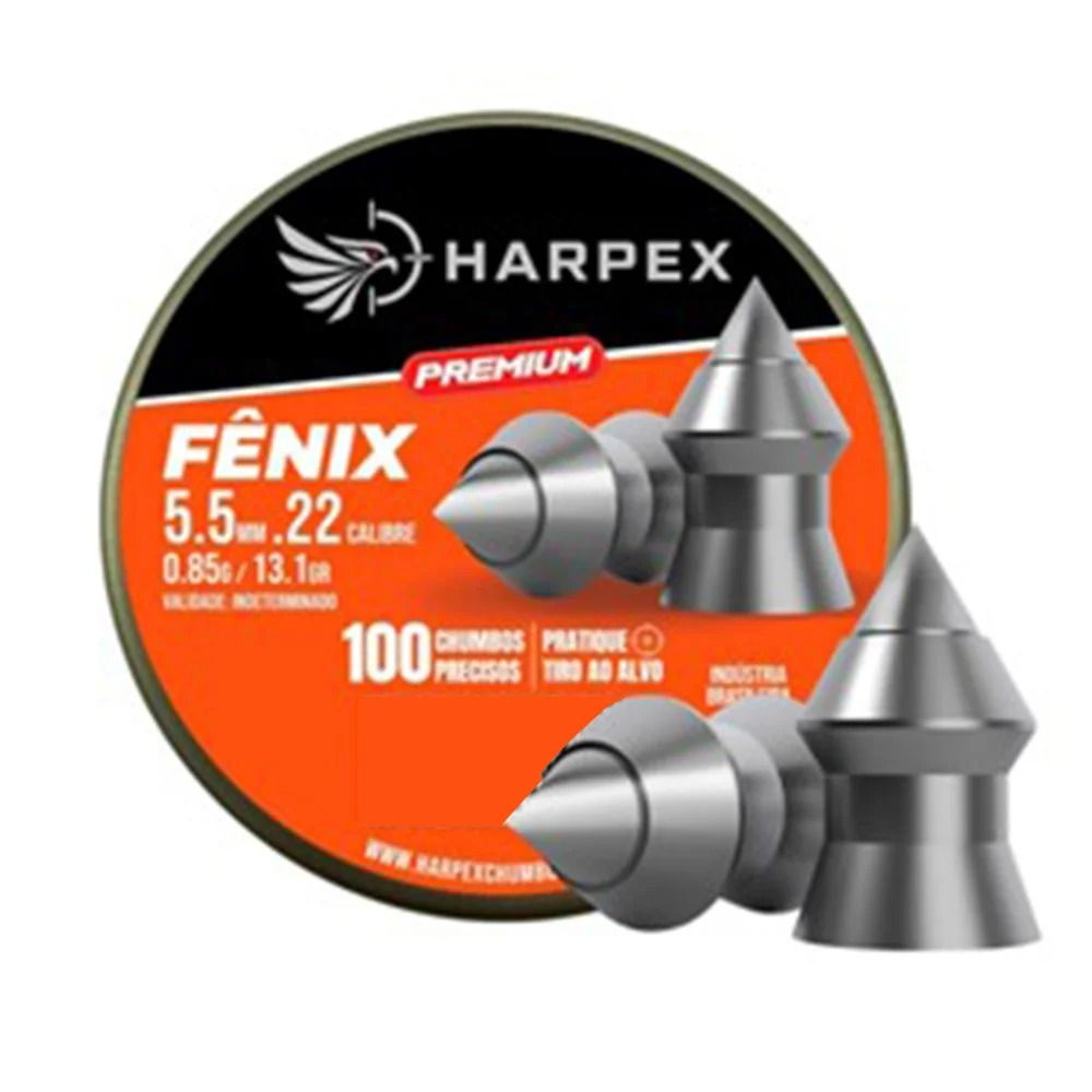 Chumbinho Harpex Fênix Premium 5,5mm .22 C/100un