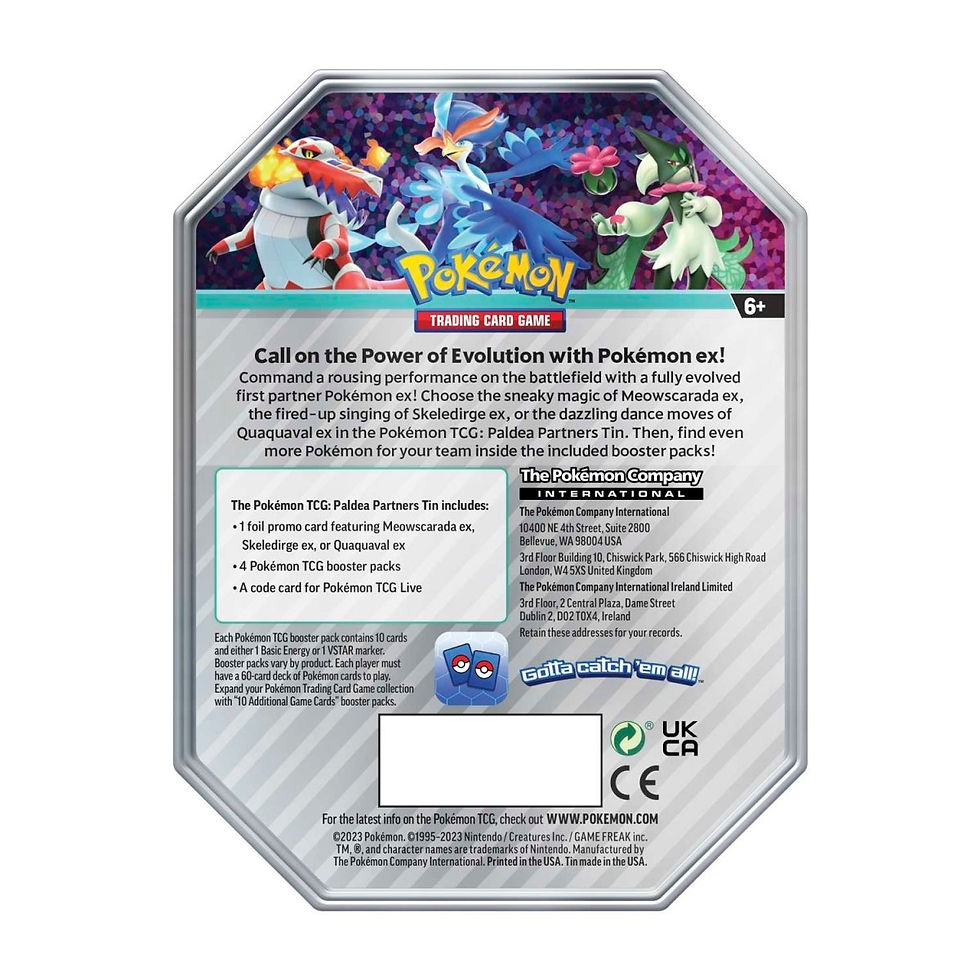 Thumbnail: Pokémon TCG: Paldea Partners Tin