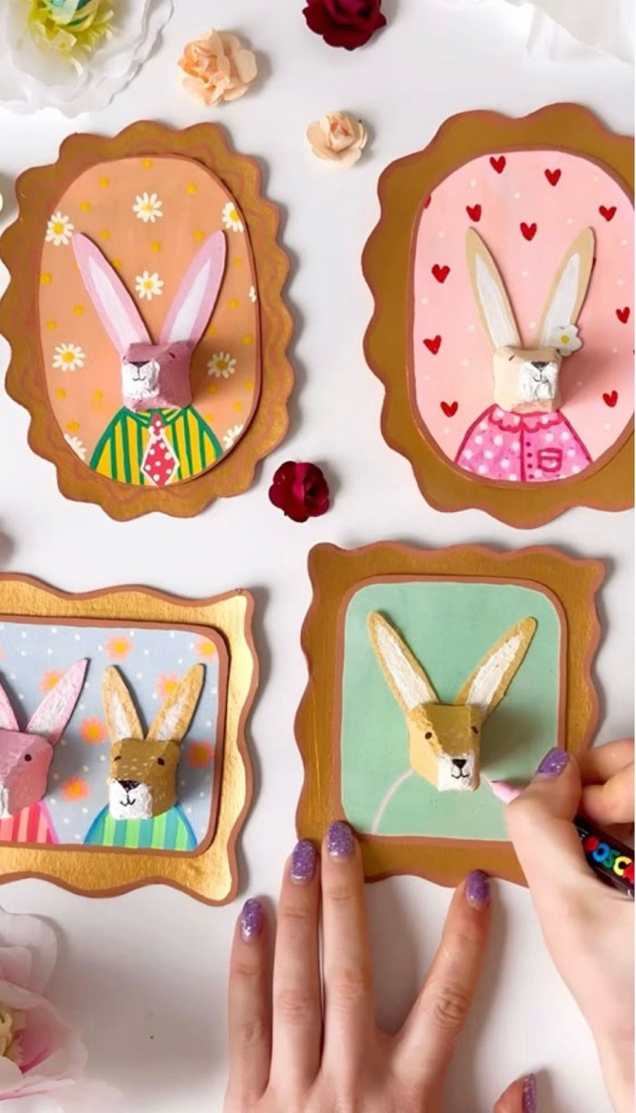 Egg carton Bunnies (Ages 5-12)