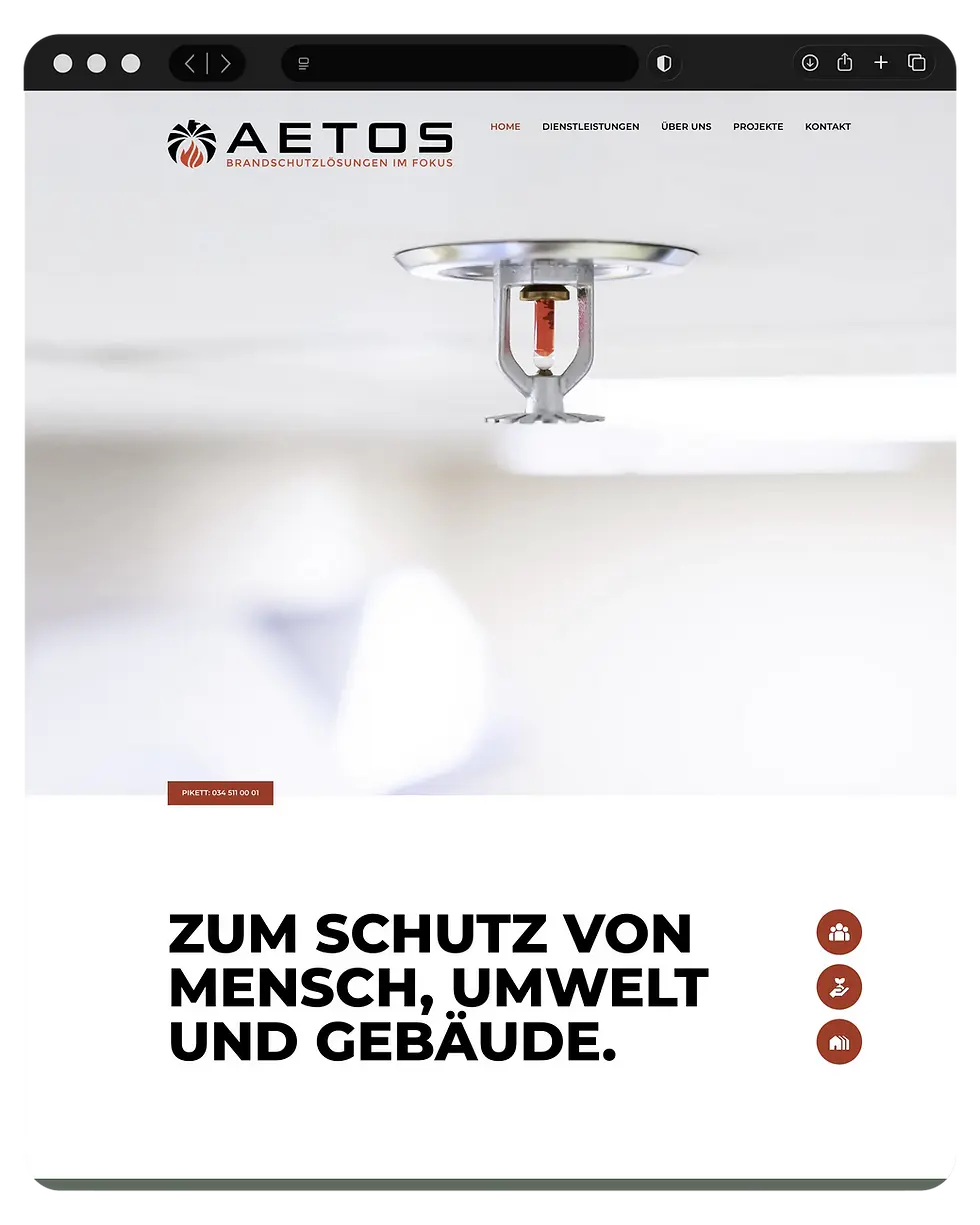 Technische Präzision – digital sauber umgesetzt.