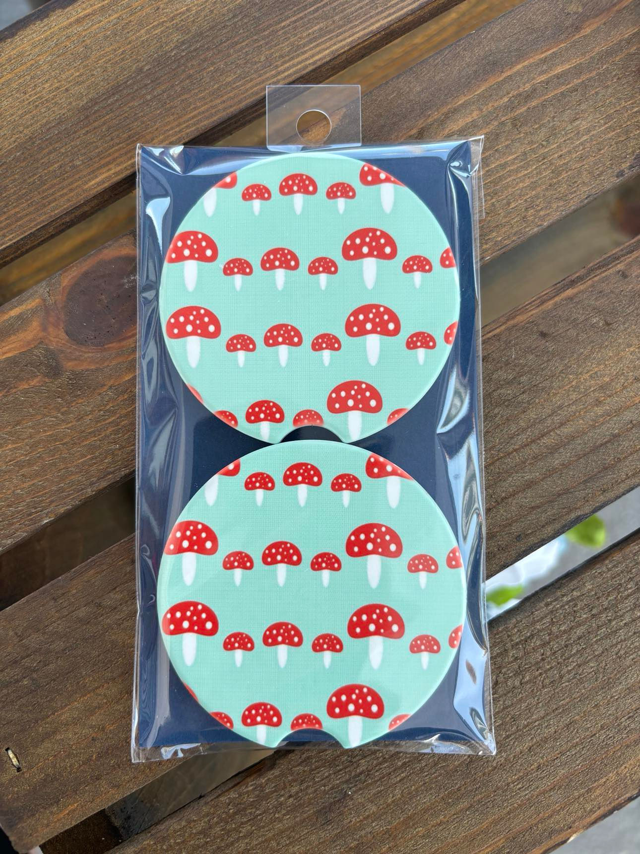 Mushroom Car Coasters